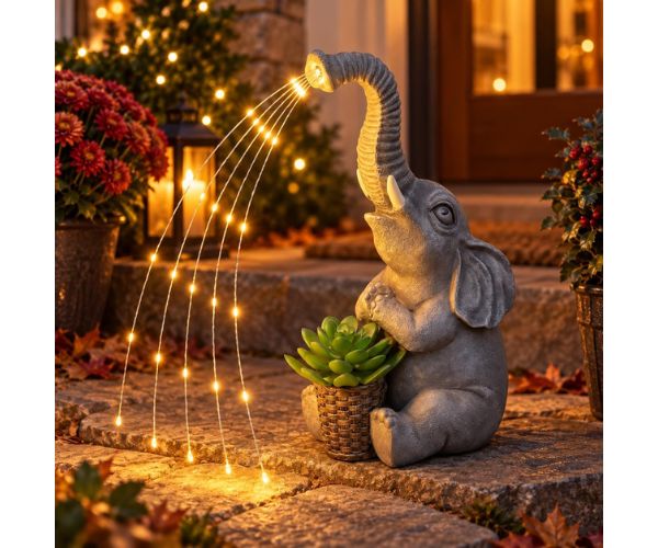 Solar Praying Elephant Statue $13.49 Shipped!